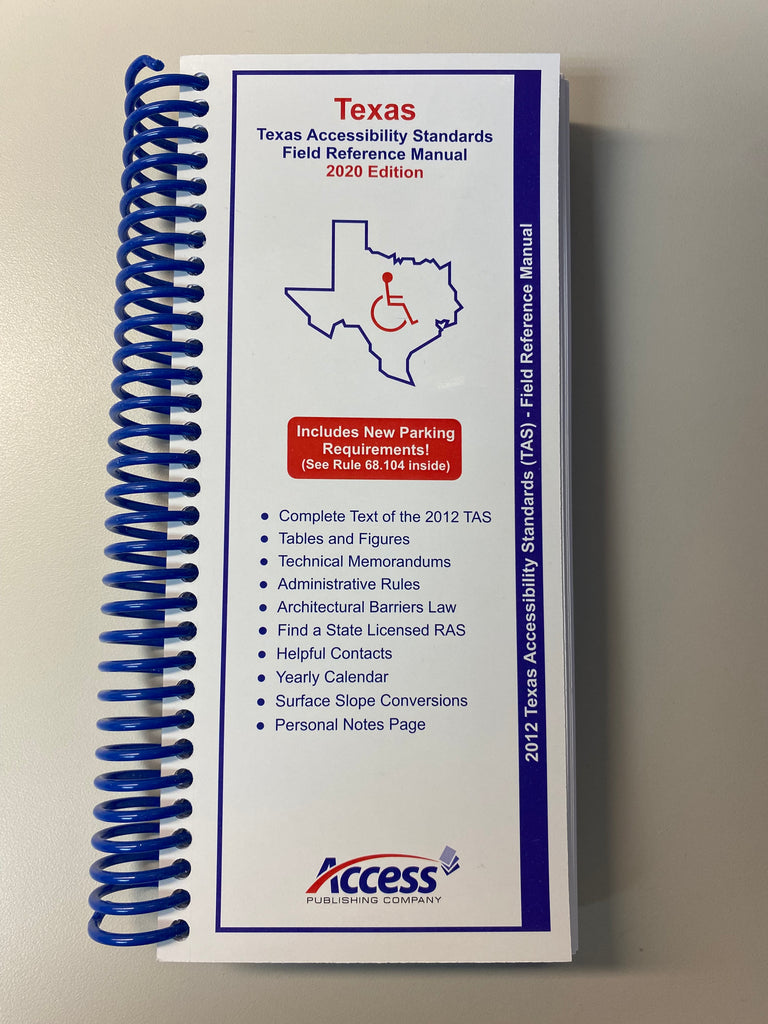 Texas Accessibility Standards Field Reference Manual 2020 Edition